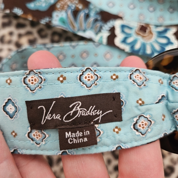 Vera Bradley Adjustable Cloth Belt in "Java Blue" Print, NWT, (1.5" W, ~44" L) - Picture 4 of 5